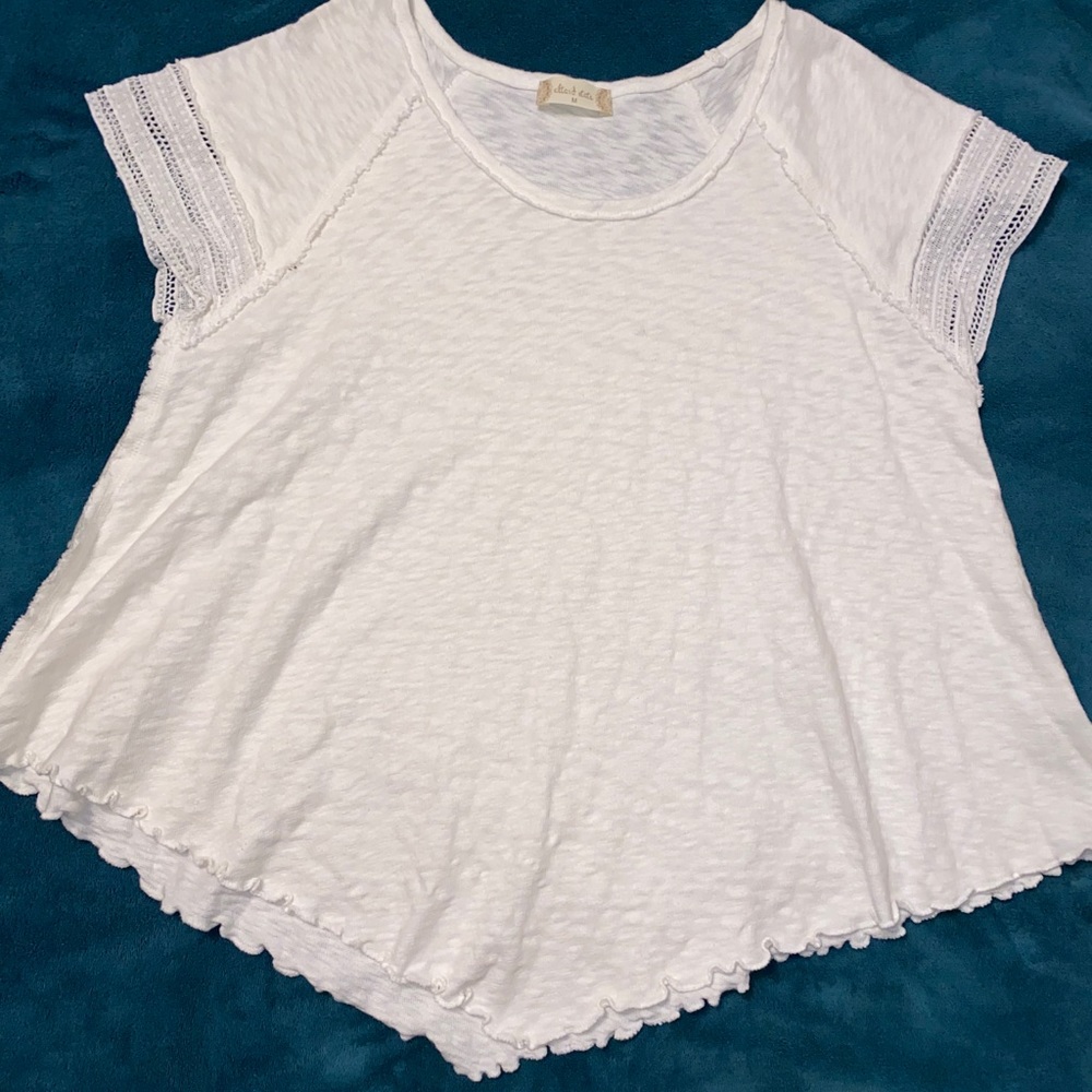 White Flowy Tee